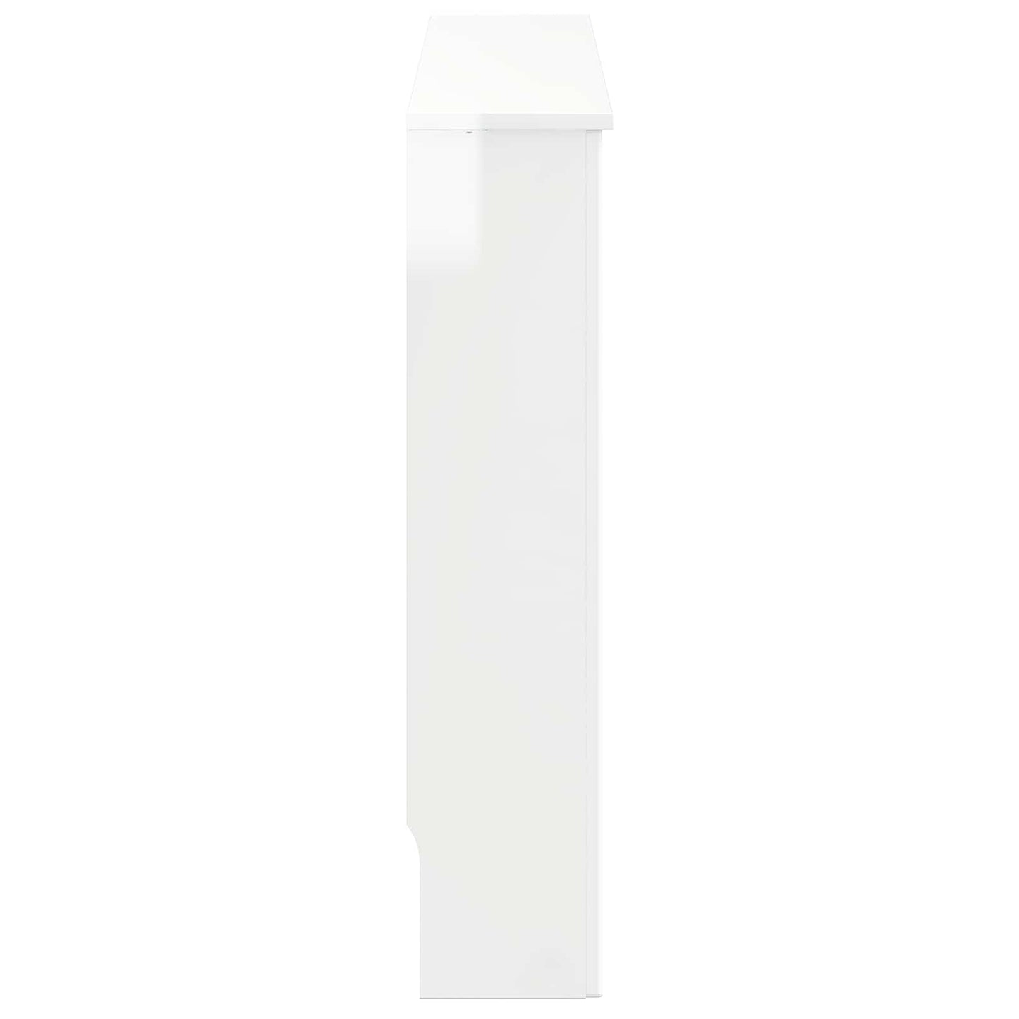 Radiator Cover High Gloss White 152 x 19 x 81.5 cm