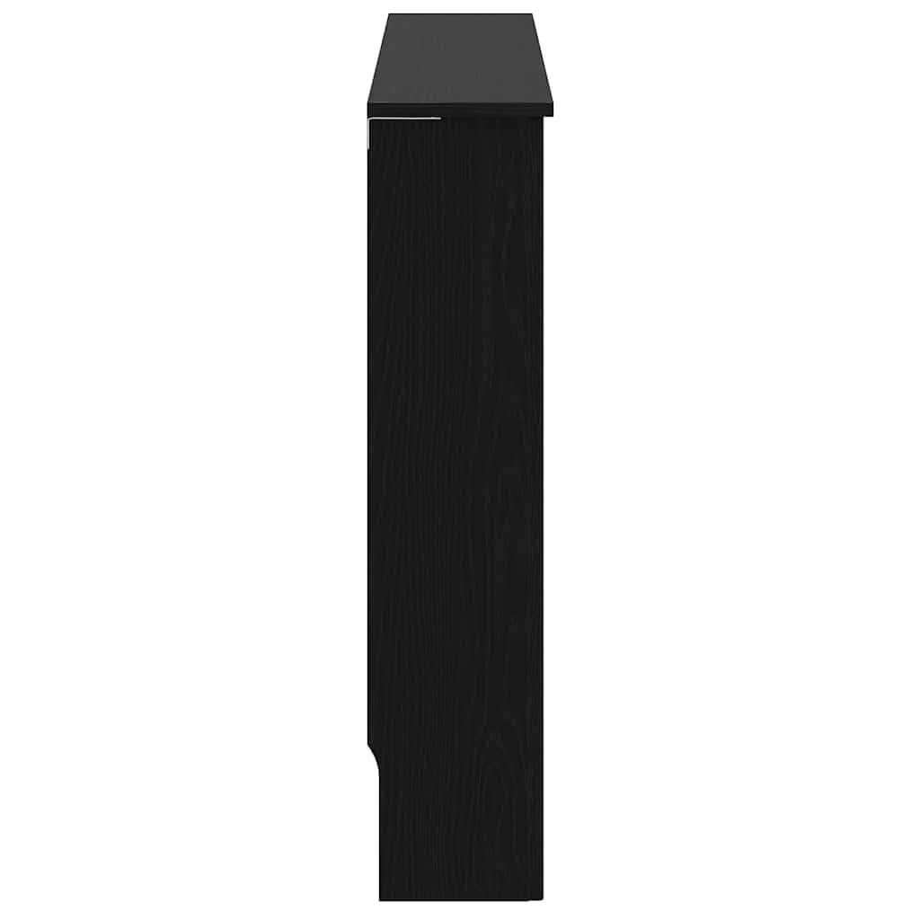 Radiator Cover Black Oak 152 x 19 x 81.5 cm Engineered Wood