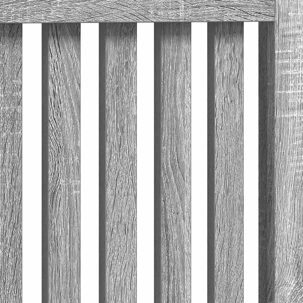 Radiator Cover Grey Sonoma 78 x 19 x 81.5 cm Engineered Wood