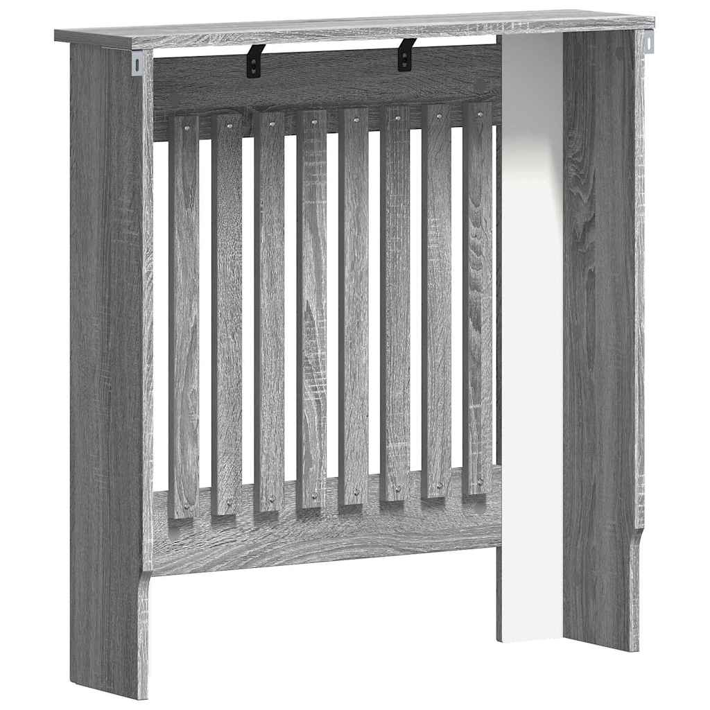 Radiator Cover Grey Sonoma 78 x 19 x 81.5 cm Engineered Wood