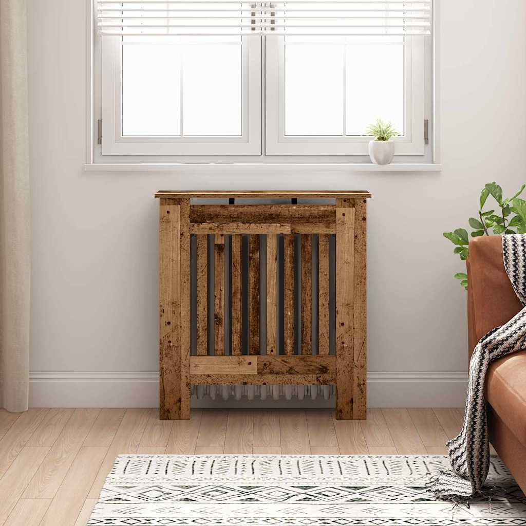 Radiator Cover Old Wood 78 x 19 x 81.5 cm Engineered Wood