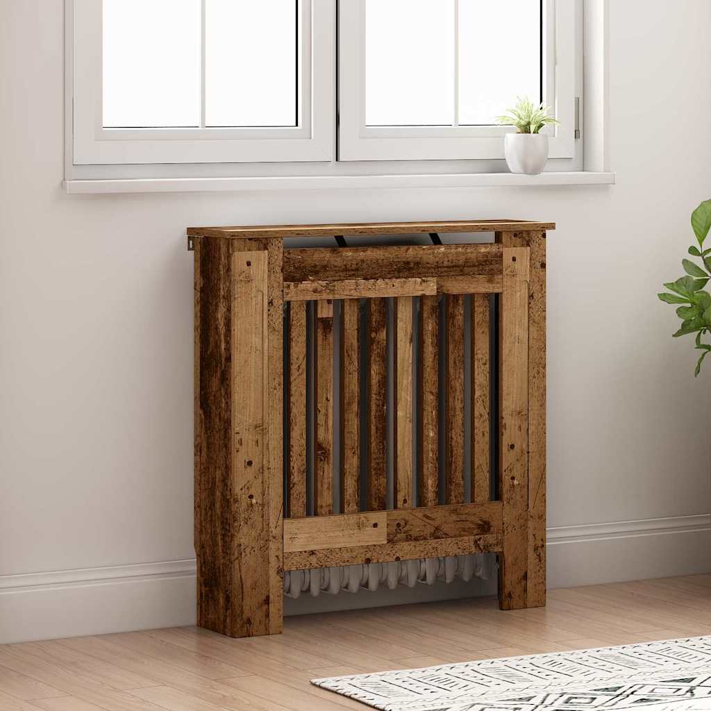 Radiator Cover Old Wood 78 x 19 x 81.5 cm Engineered Wood