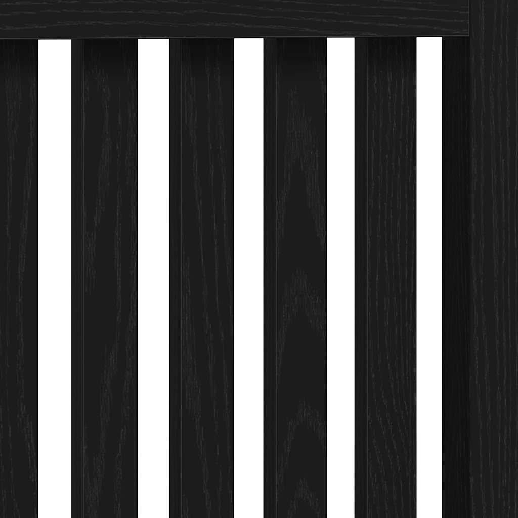 Radiator Cover Black Oak 78 x 19 x 81.5 cm Engineered Wood