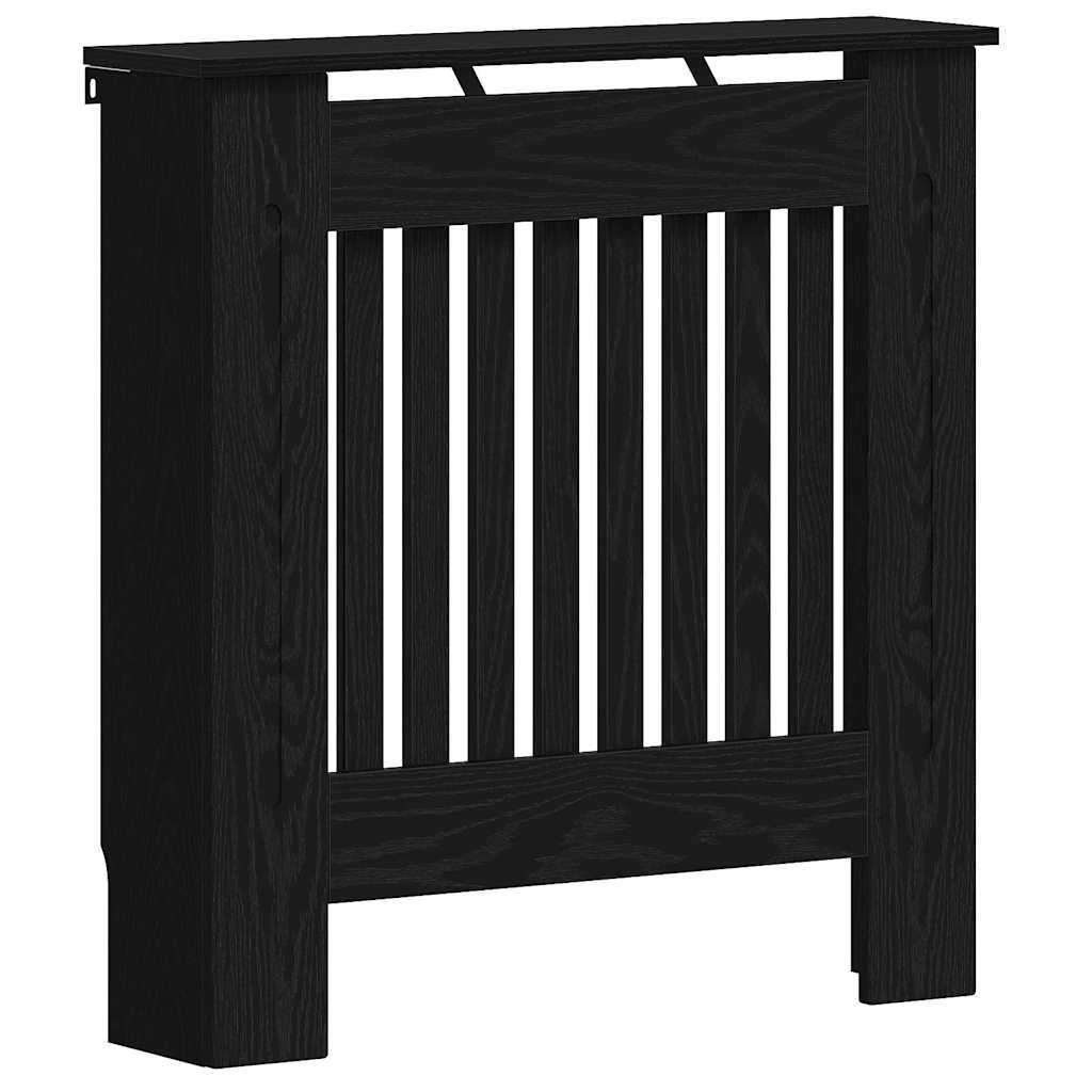 Radiator Cover Black Oak 78 x 19 x 81.5 cm Engineered Wood