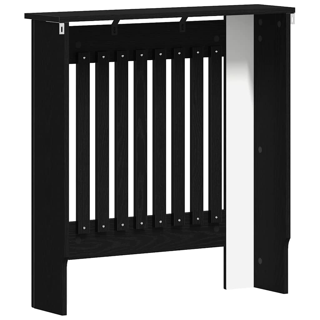 Radiator Cover Black Oak 78 x 19 x 81.5 cm Engineered Wood