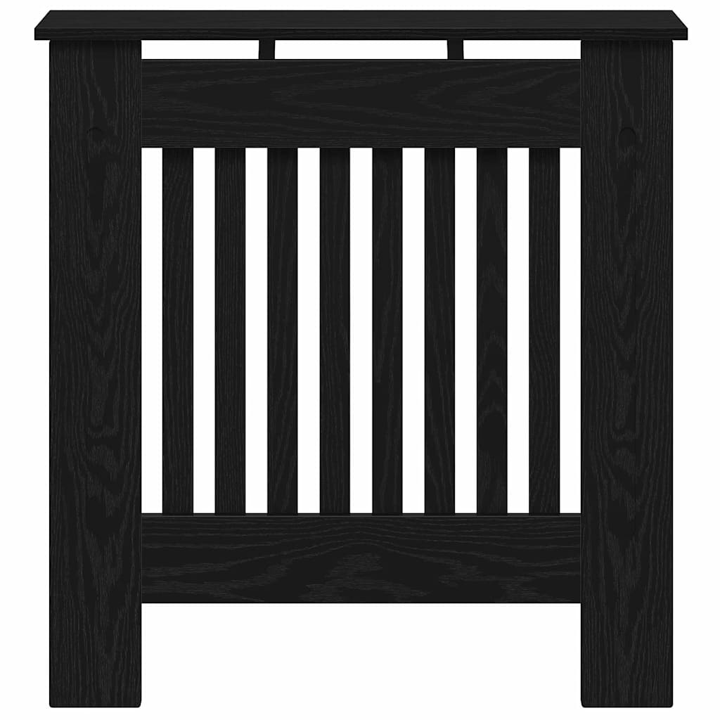 Radiator Cover Black Oak 78 x 19 x 81.5 cm Engineered Wood