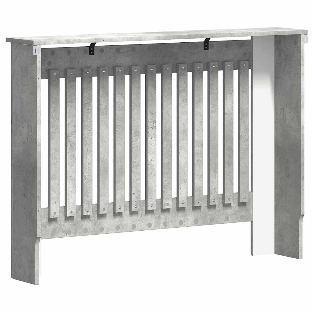 Radiator Cover Concrete Grey 112 x 19 x 81.5 cm Engineered Wood