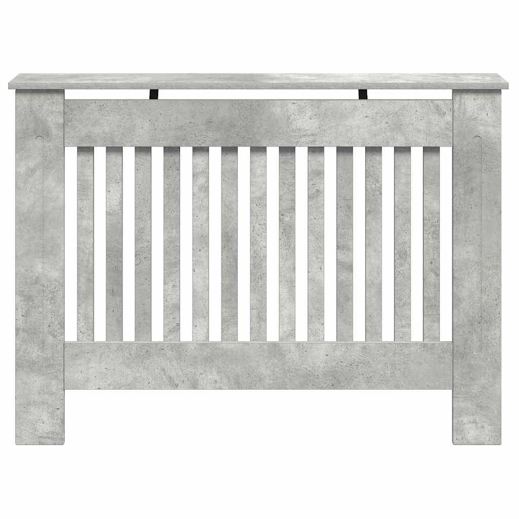 Radiator Cover Concrete Grey 112 x 19 x 81.5 cm Engineered Wood