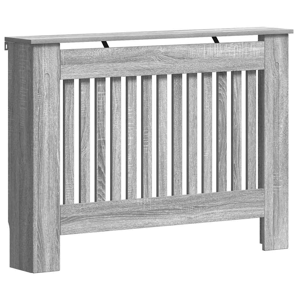 Radiator Cover Grey Sonoma 112 x 19 x 81.5 cm Engineered Wood
