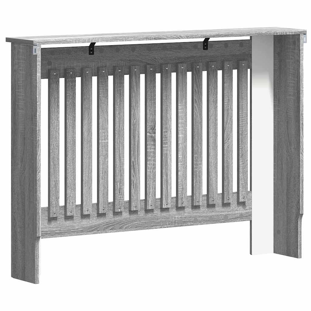 Radiator Cover Grey Sonoma 112 x 19 x 81.5 cm Engineered Wood