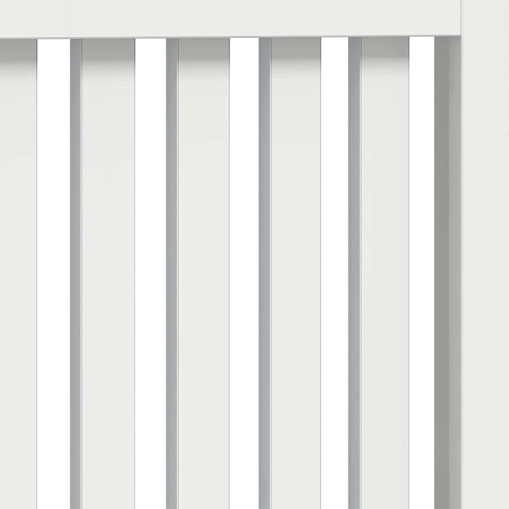 Radiator Cover High Gloss White 112 x 19 x 81.5 cm