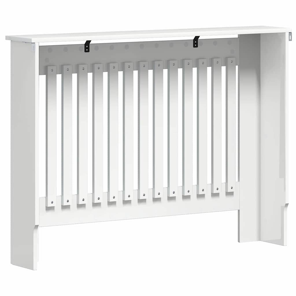 Radiator Cover High Gloss White 112 x 19 x 81.5 cm