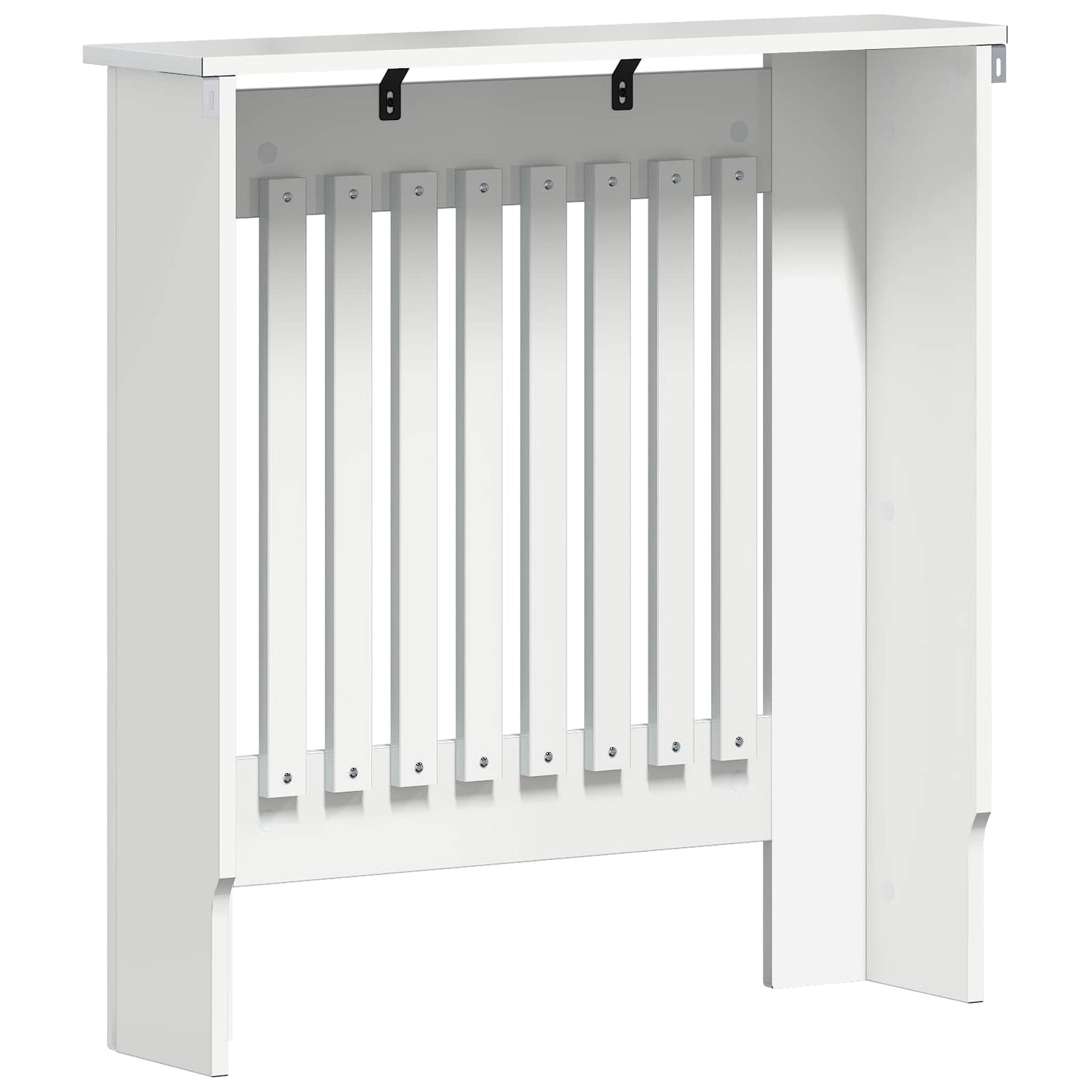 Radiator Cover High Gloss White 112 x 19 x 81.5 cm