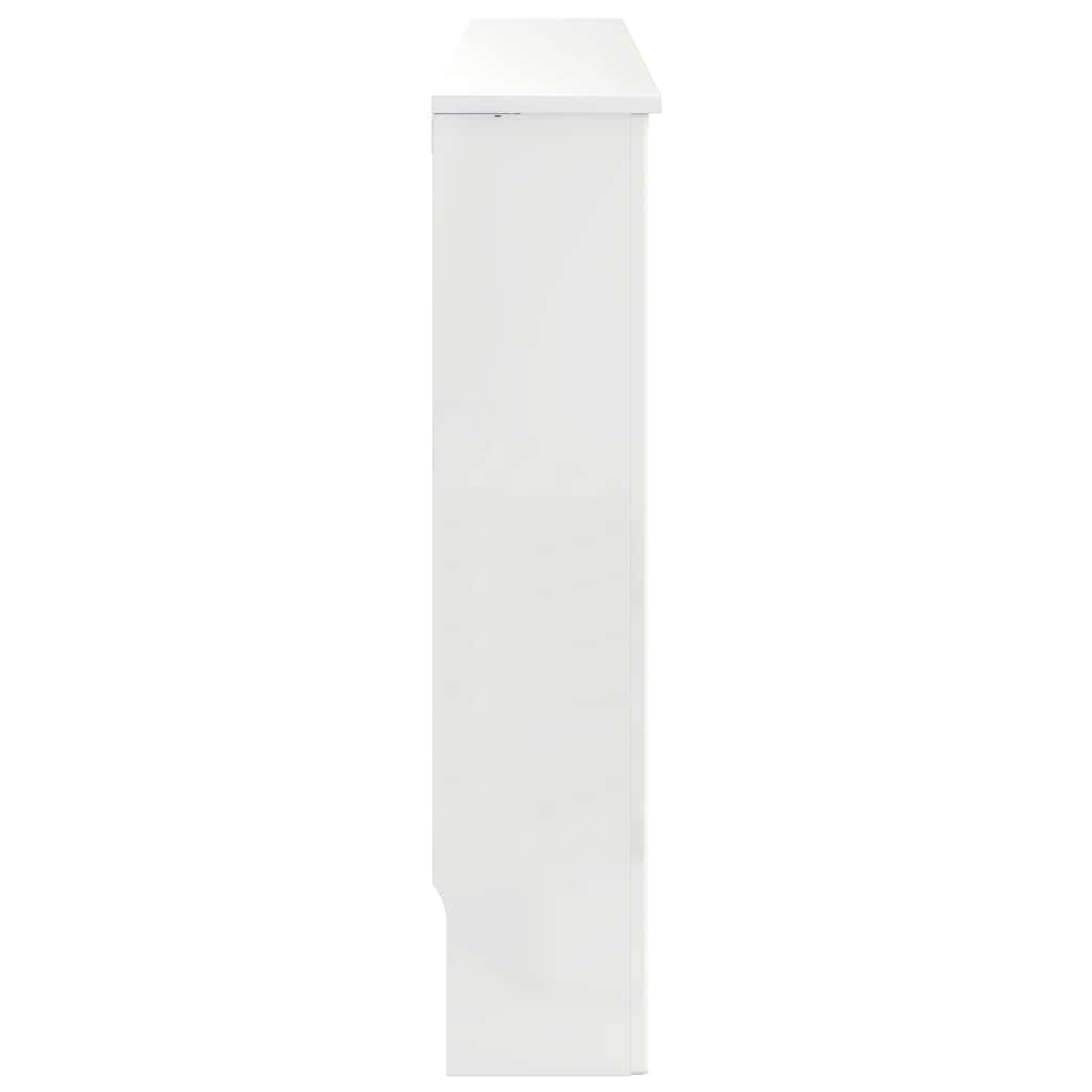 Radiator Cover High Gloss White 112 x 19 x 81.5 cm