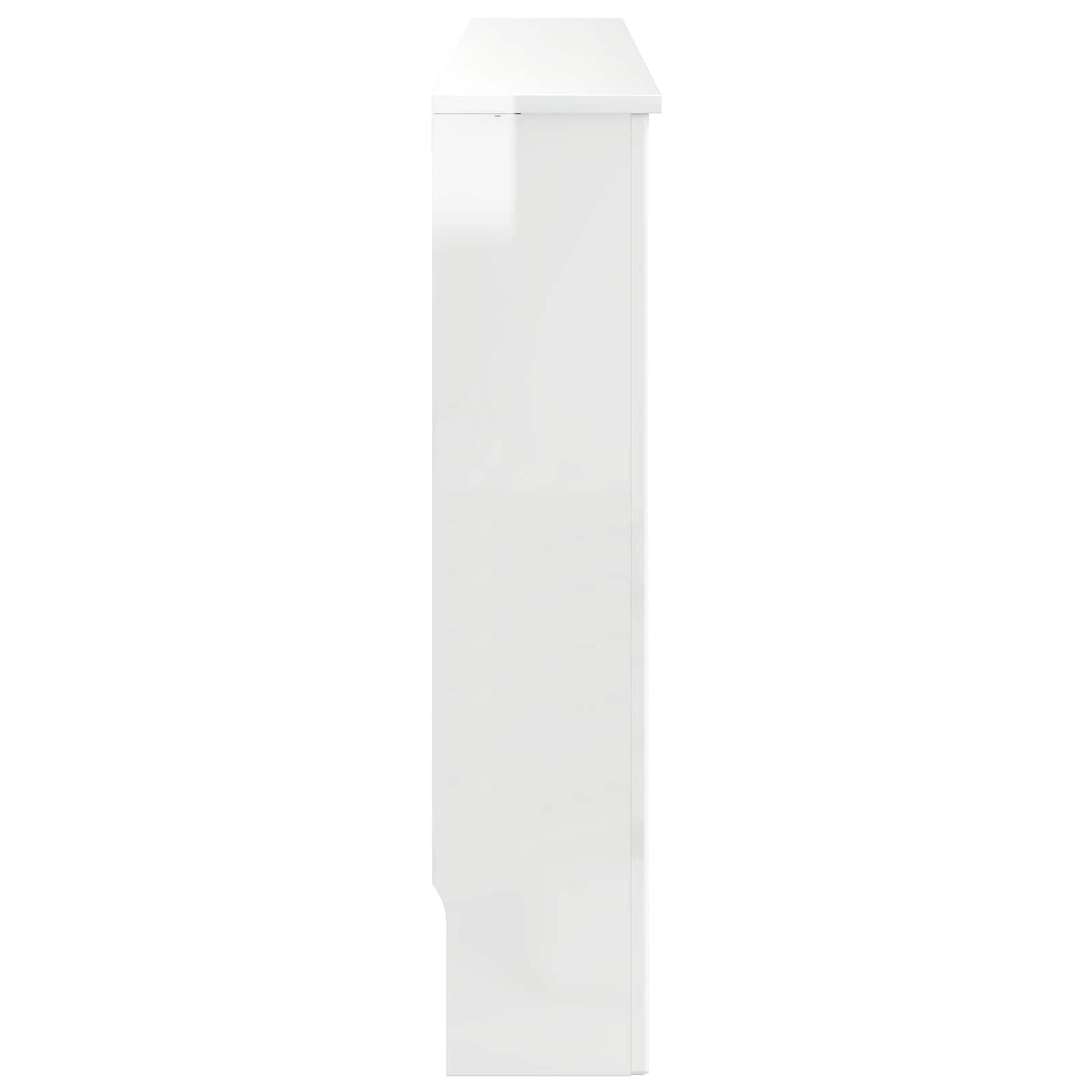 Radiator Cover High Gloss White 112 x 19 x 81.5 cm