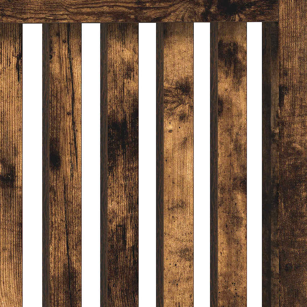 Radiator Cover Smoked Oak 112 x 19 x 81.5 cm Engineered Wood