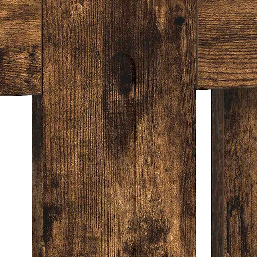 Radiator Cover Smoked Oak 112 x 19 x 81.5 cm Engineered Wood
