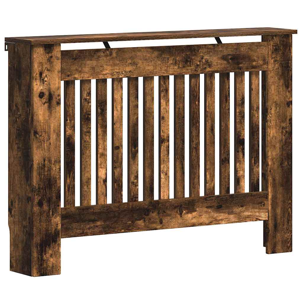 Radiator Cover Smoked Oak 112 x 19 x 81.5 cm Engineered Wood