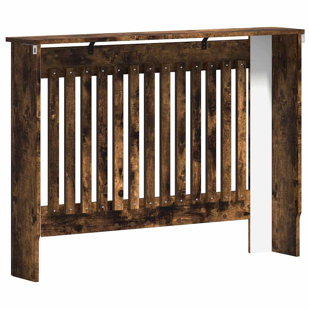 Radiator Cover Smoked Oak 112 x 19 x 81.5 cm Engineered Wood