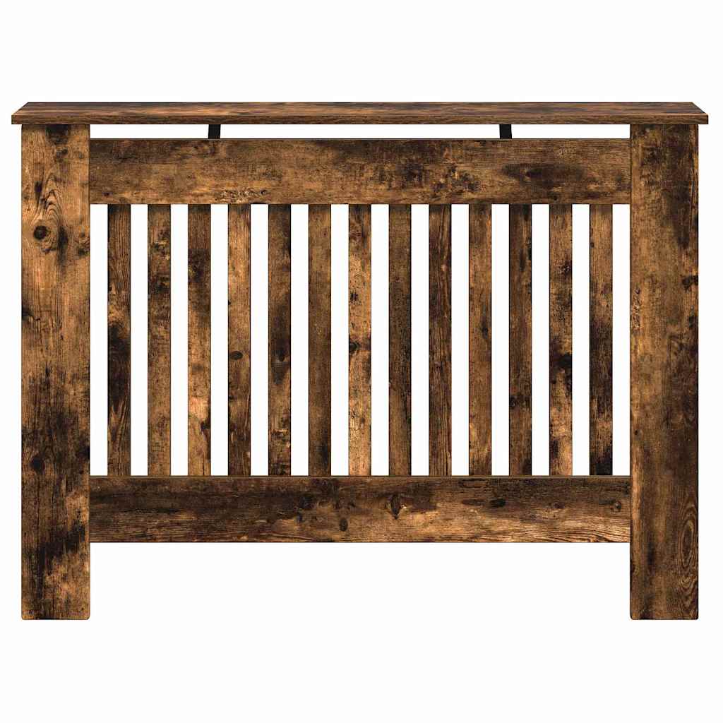 Radiator Cover Smoked Oak 112 x 19 x 81.5 cm Engineered Wood