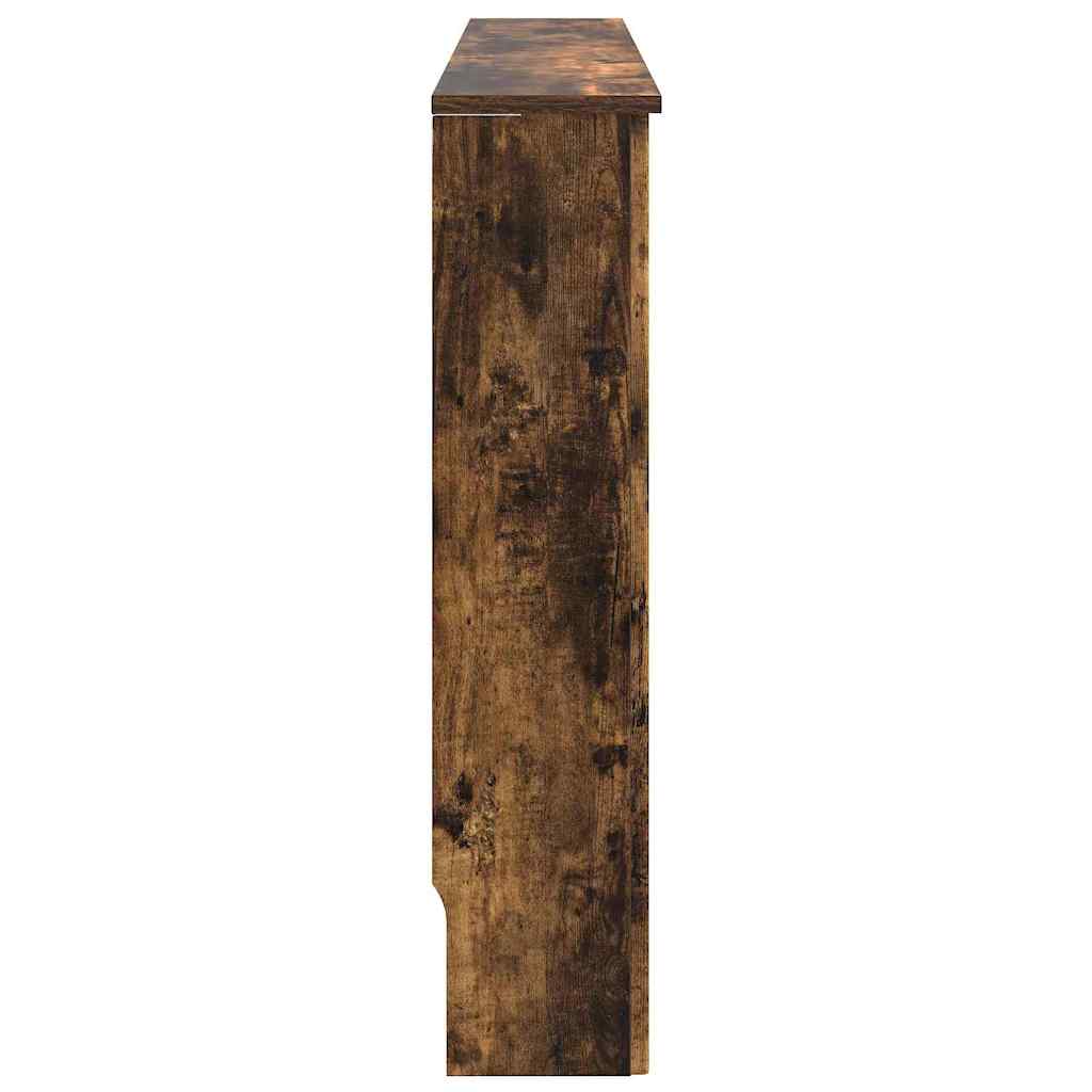 Radiator Cover Smoked Oak 112 x 19 x 81.5 cm Engineered Wood