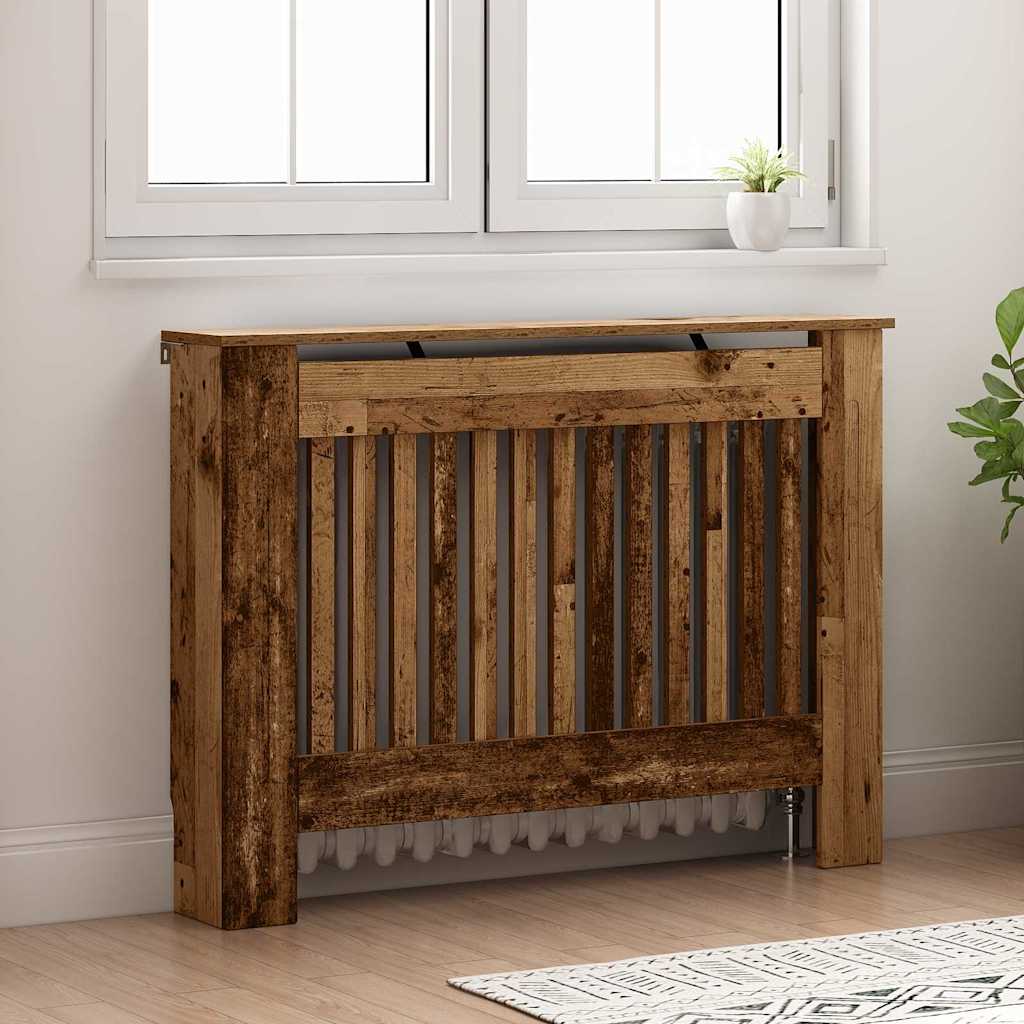 Radiator Cover Old Wood 112 x 19 x 81.5 cm Engineered Wood