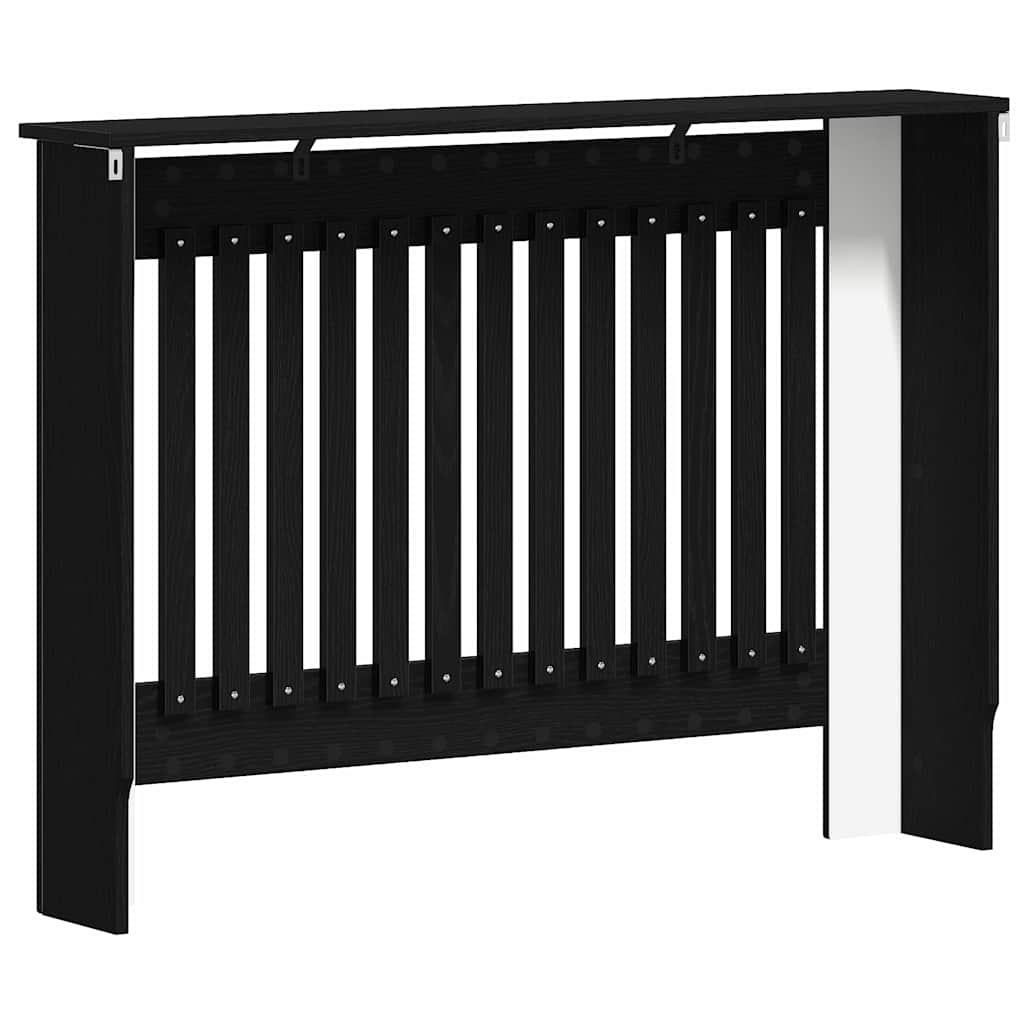 Radiator Cover Black Oak 112 x 19 x 81.5 cm Engineered Wood