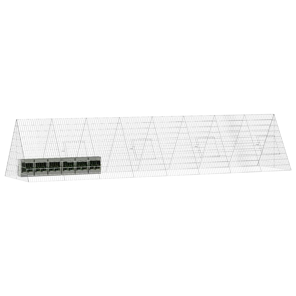 Rabbit Cage Silver 430 x 100 x 85 cm Galvanised Steel