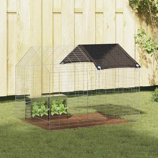 Rabbit Cage Silver 100 x 78 x 78 cm Galvanised Steel