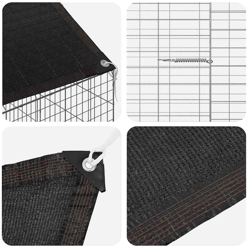 Rabbit Cage Silver 600 x 78 x 78 cm Galvanised Steel