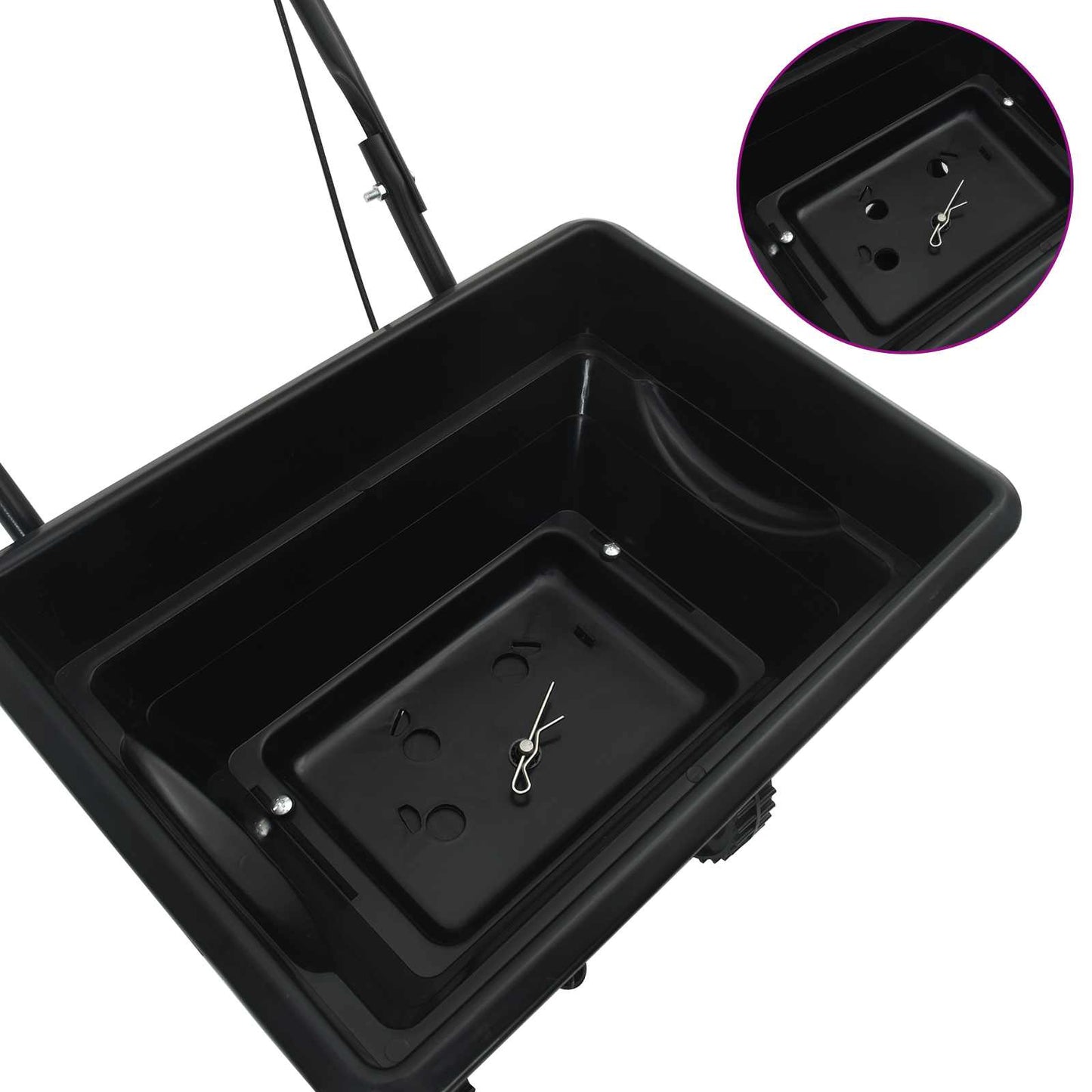 Spreader Black 82 x 46 x 75 cm PVC and Steel