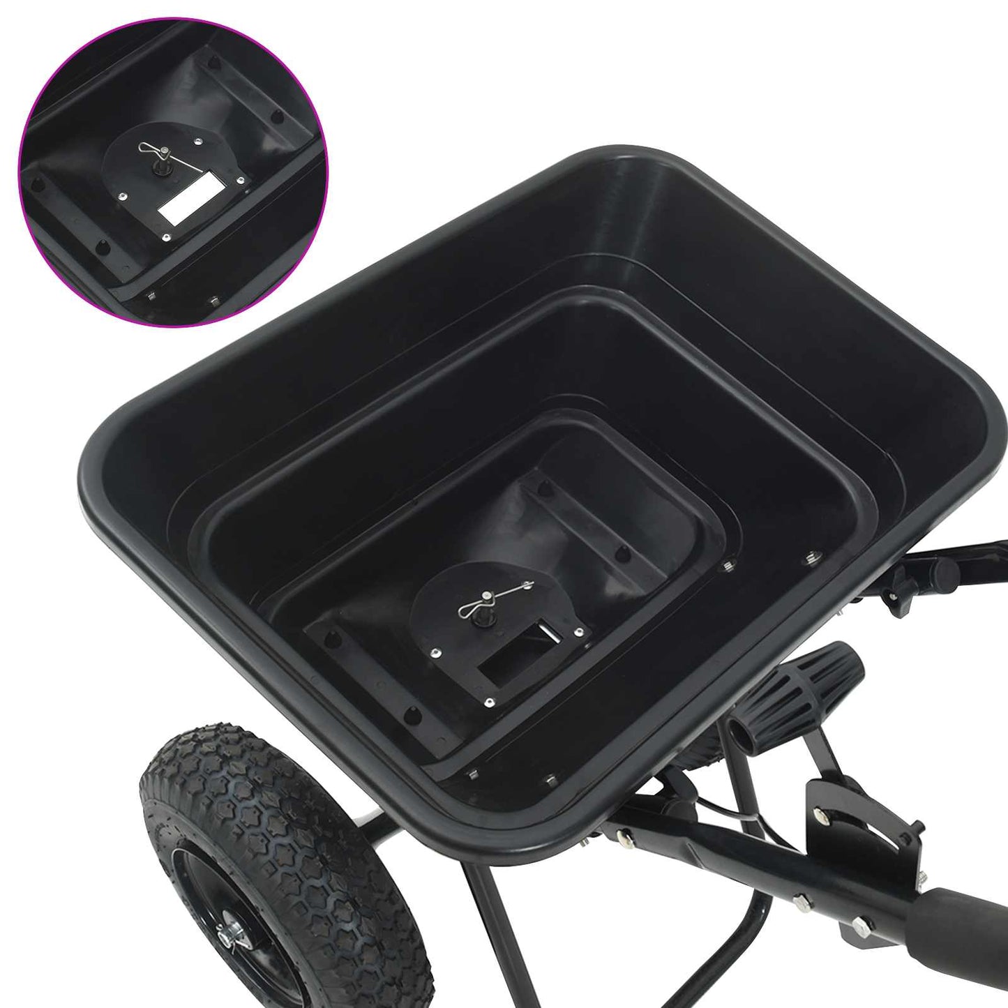 Spreader Black 53 x 81.5 x 78 cm PVC and Steel