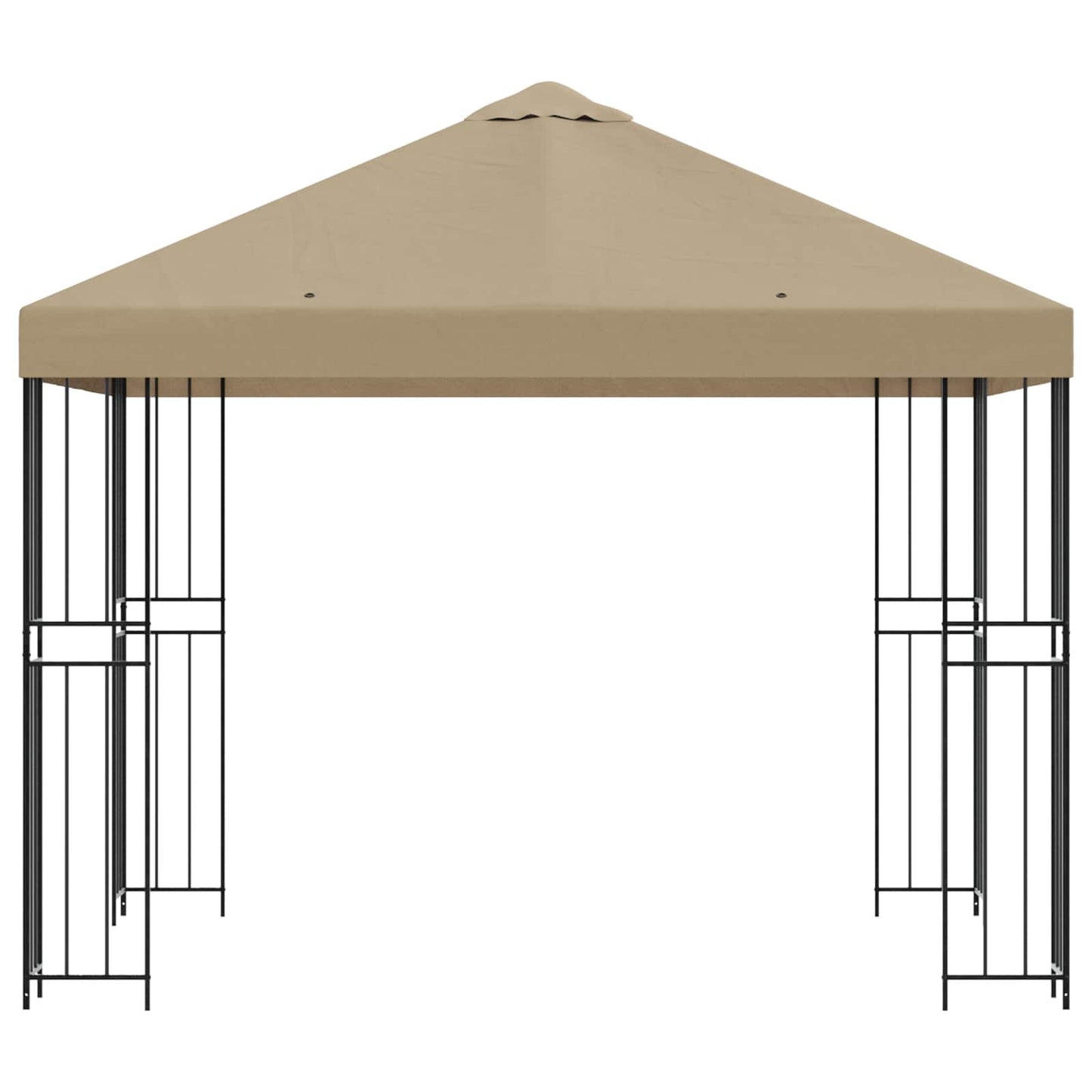 Gazebo 3 x 3 m Beige Polyester and Steel 190 gsm