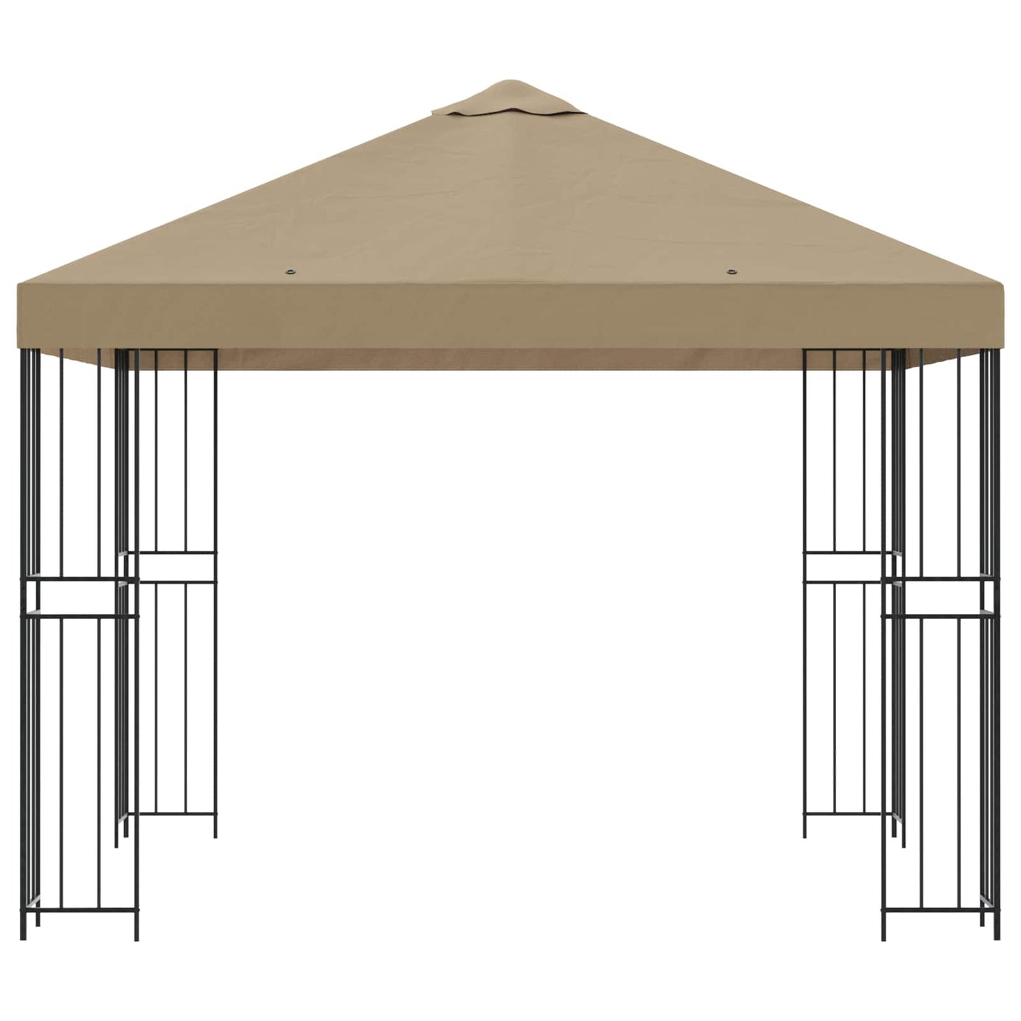 Gazebo 3 x 3 m Beige Polyester and Steel 190 gsm