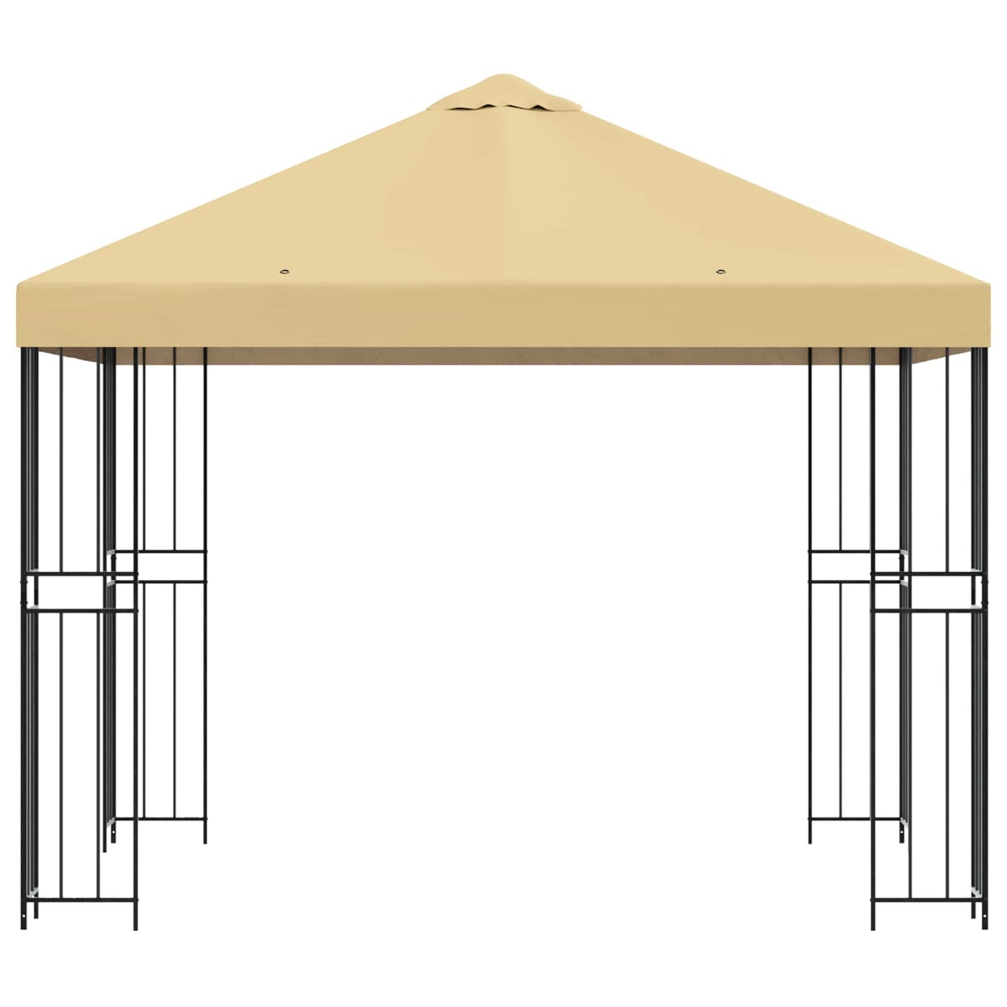 Gazebo 3 x 3 m Cream Polyester and Steel 190 gsm