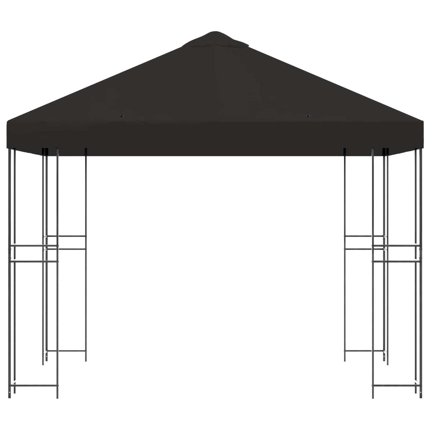 Gazebo 3 x 3 m Anthracite Polyester and Steel 190 gsm