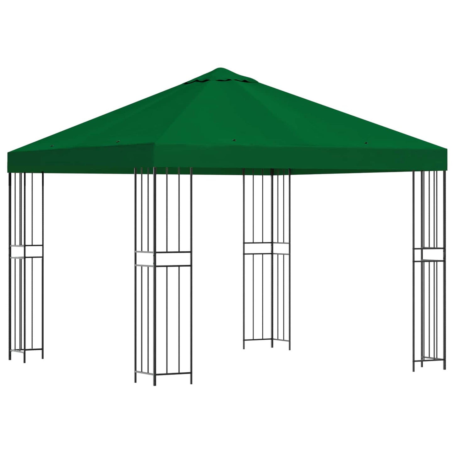 Gazebo 3 x 3 m Green Polyester and Steel 190 gsm