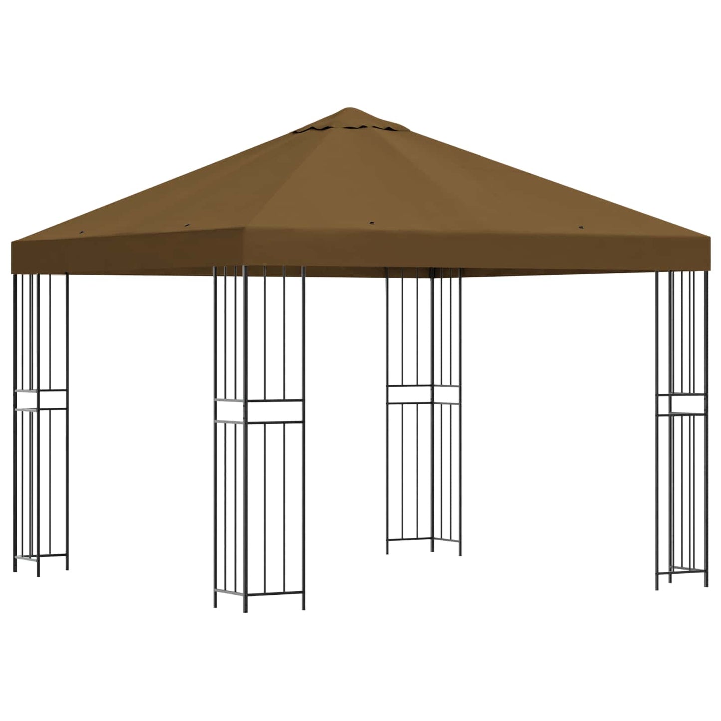 Gazebo 3 x 3 m Taupe Polyester and Steel 190 gsm