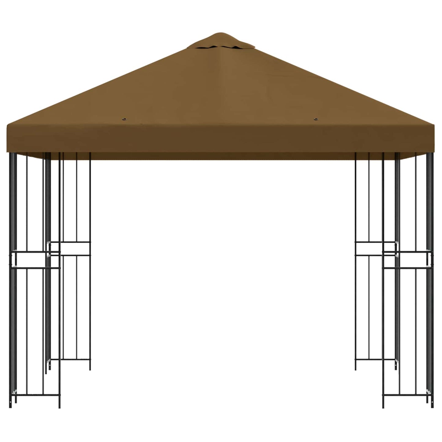 Gazebo 3 x 3 m Taupe Polyester and Steel 190 gsm