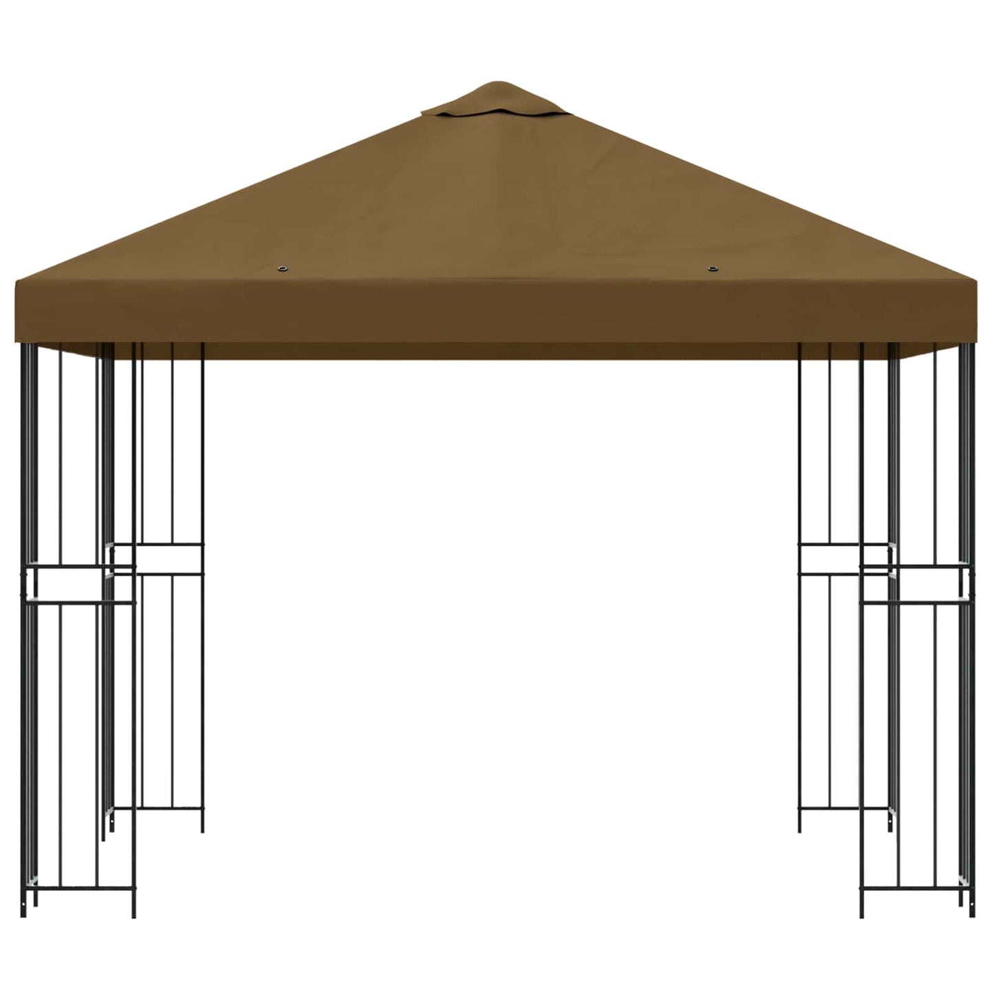 Gazebo 3 x 3 m Taupe Polyester and Steel 190 gsm