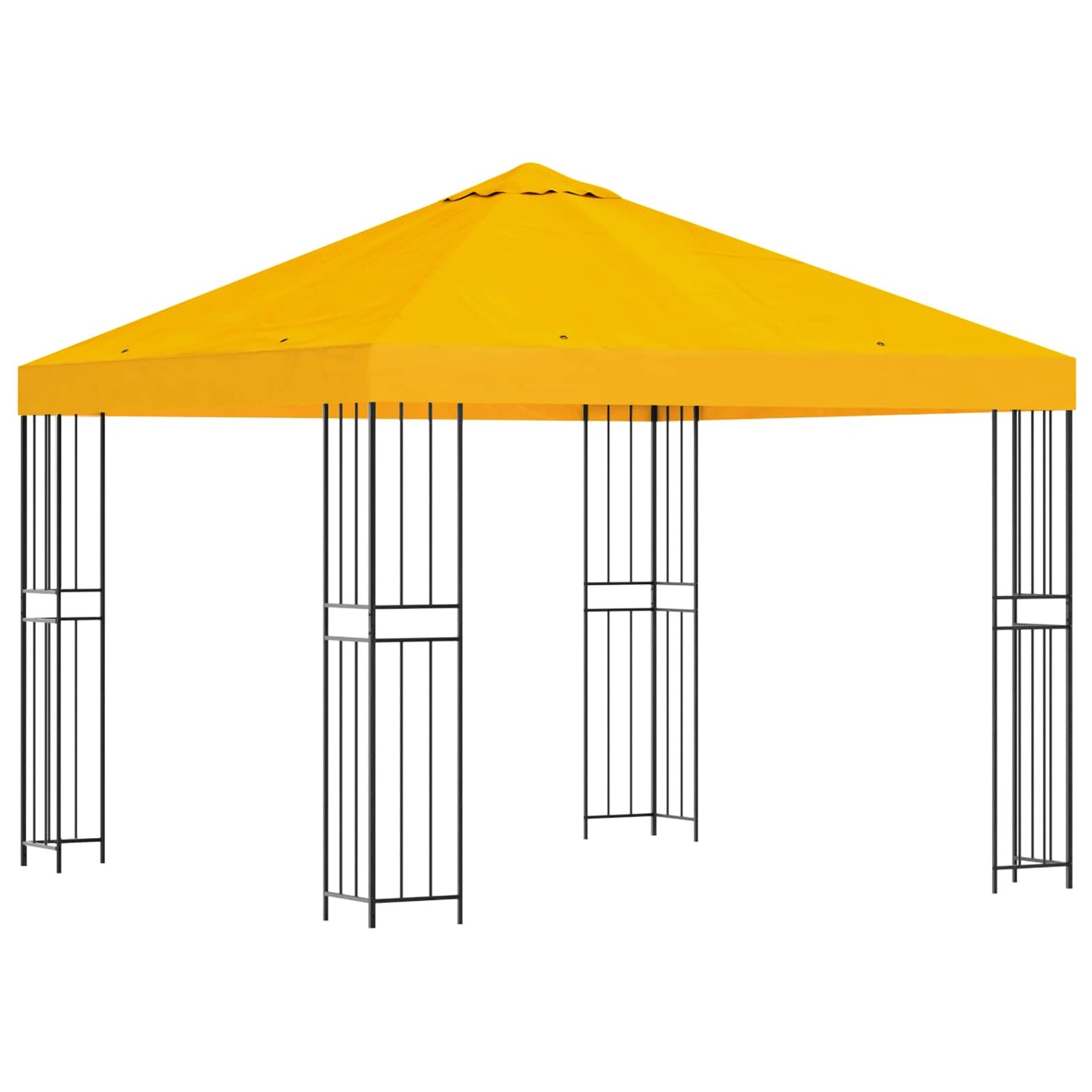 Gazebo 3 x 3 m Yellow Polyester and Steel 190 gsm