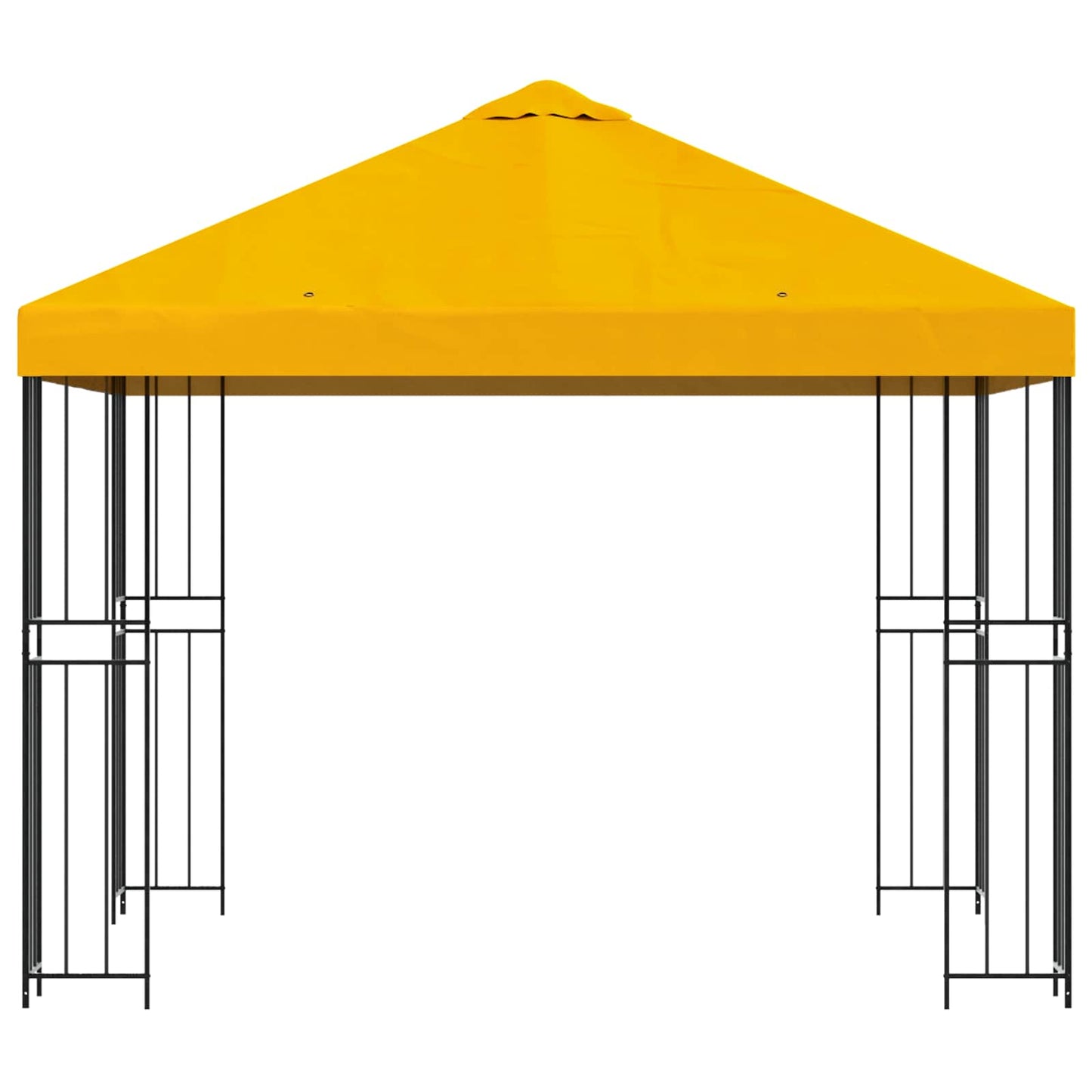 Gazebo 3 x 3 m Yellow Polyester and Steel 190 gsm