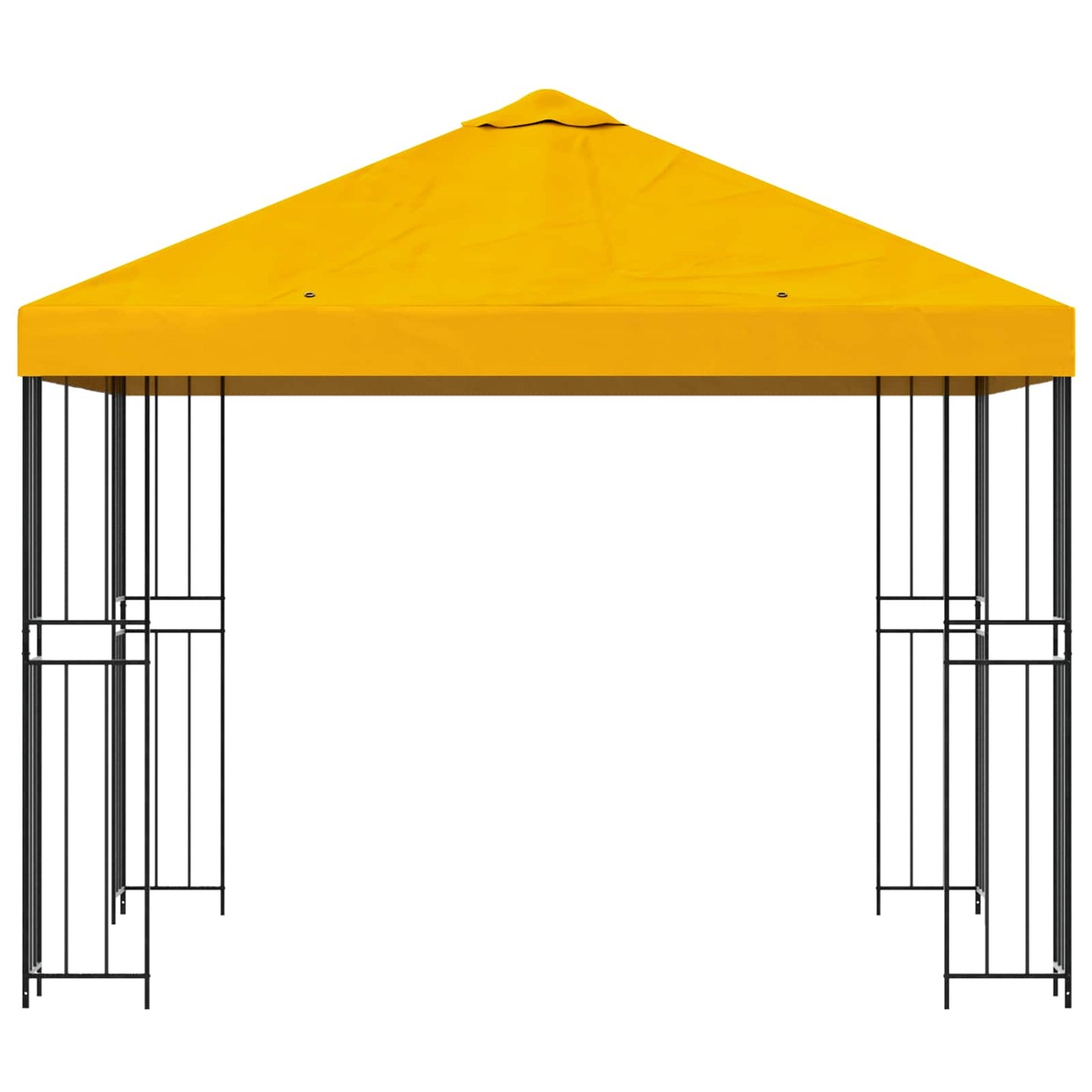 Gazebo 3 x 3 m Yellow Polyester and Steel 190 gsm