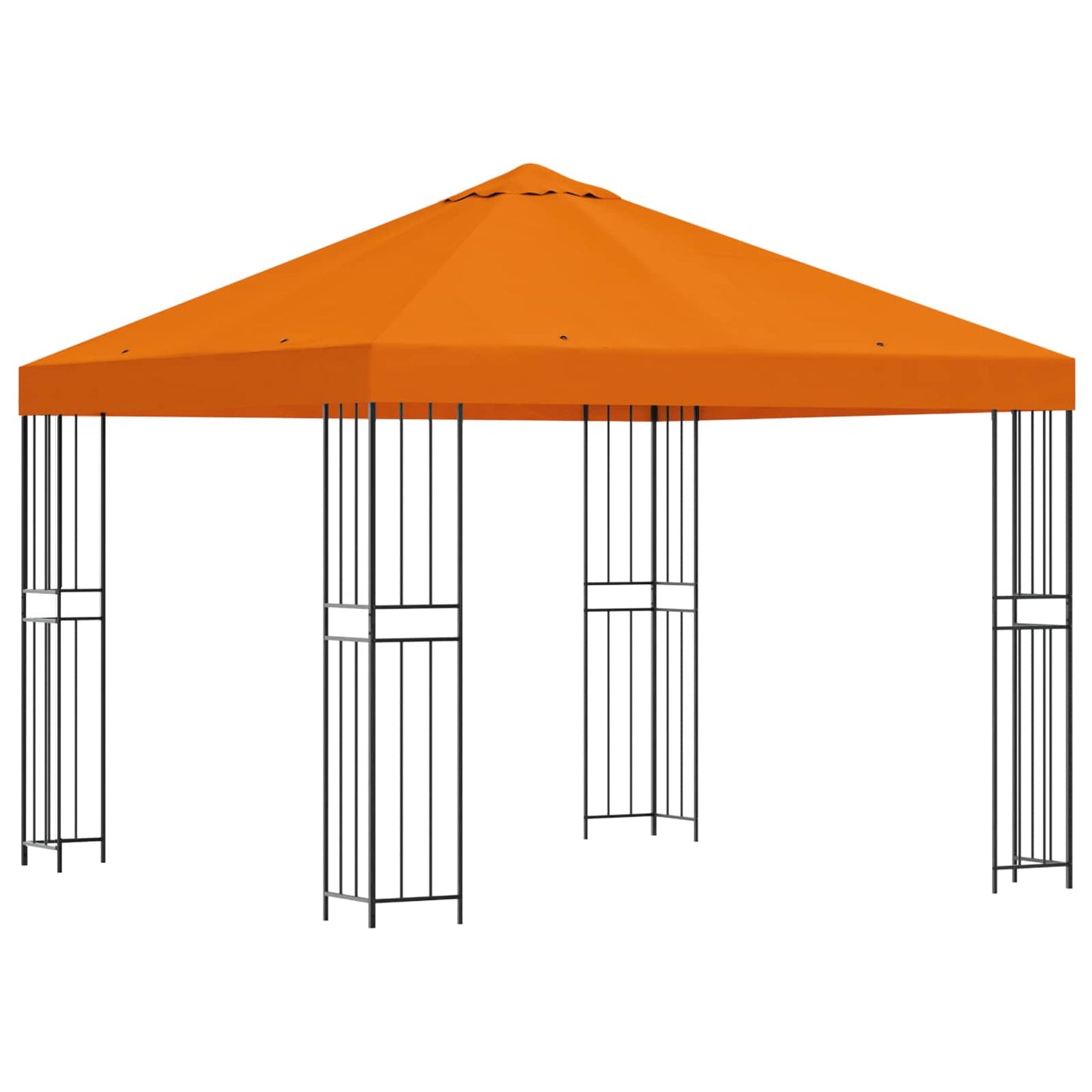 Gazebo 3 x 3 m Orange Polyester and Steel 190 gsm
