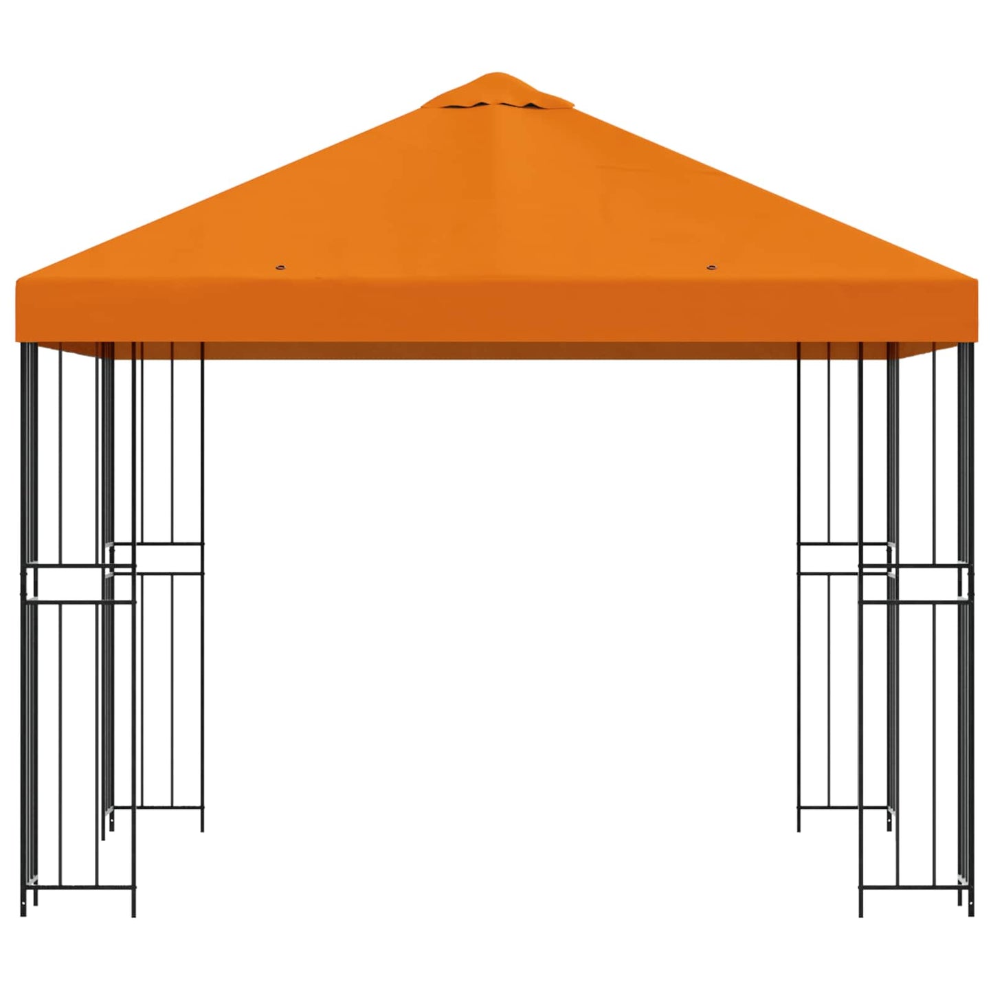 Gazebo 3 x 3 m Orange Polyester and Steel 190 gsm