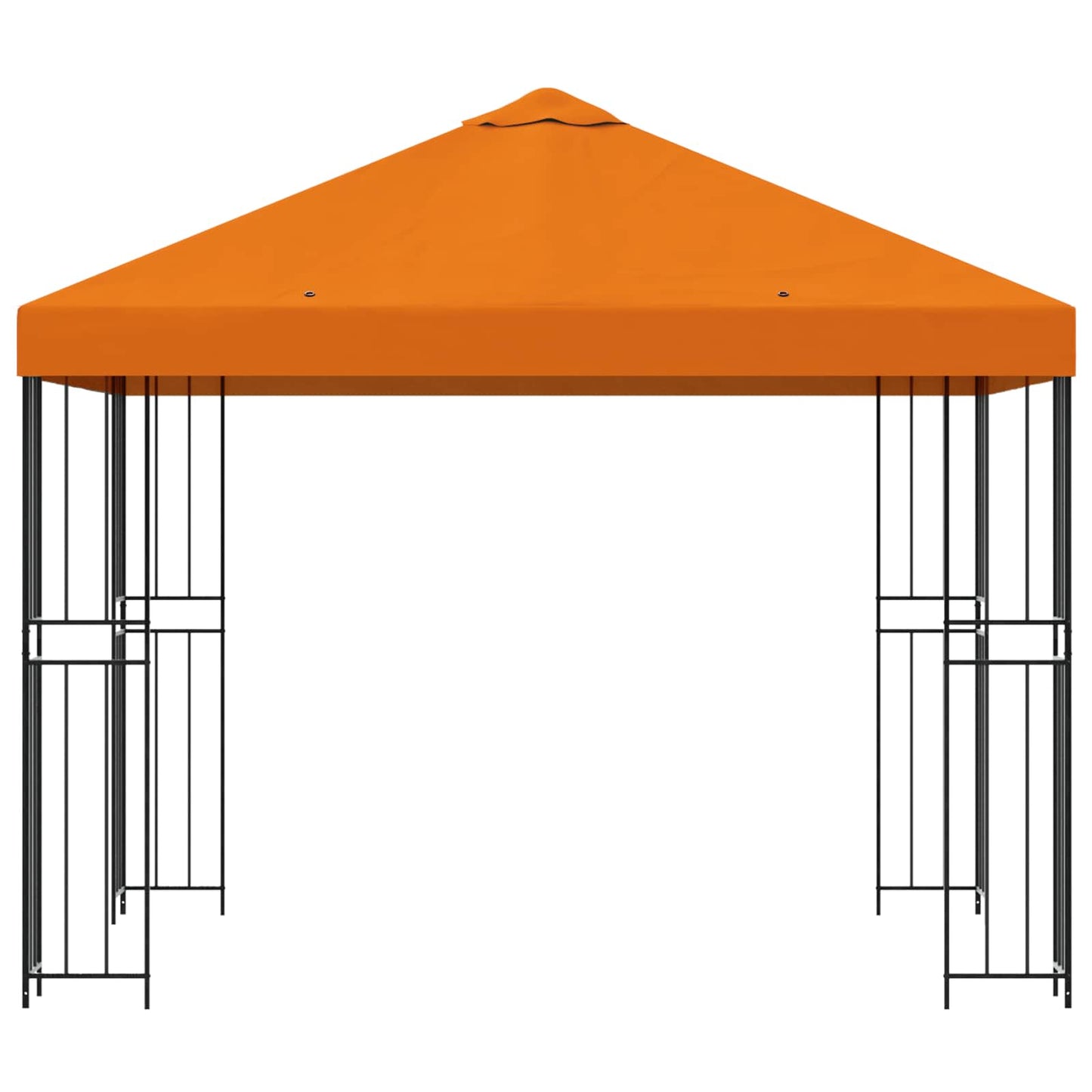 Gazebo 3 x 3 m Orange Polyester and Steel 190 gsm