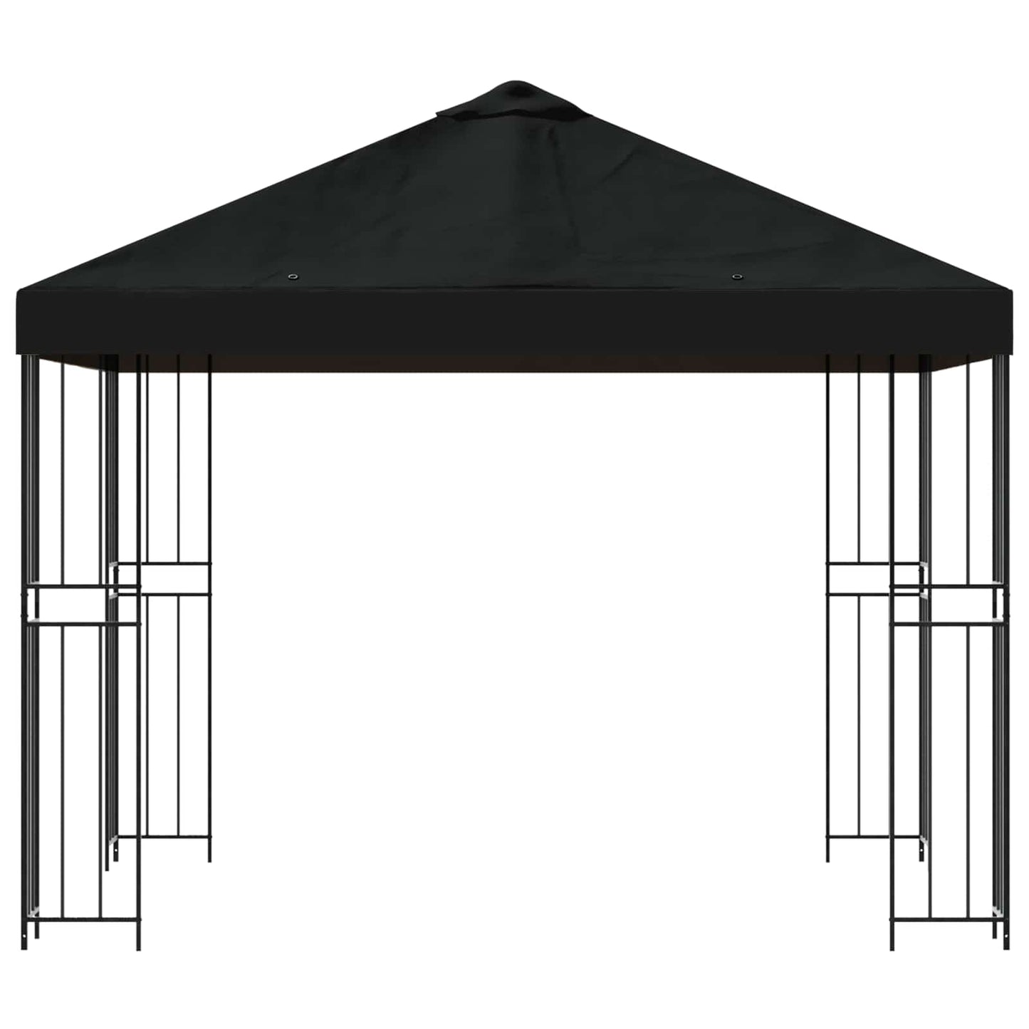 Gazebo 3 x 3 m Black Polyester and Steel 190 gsm