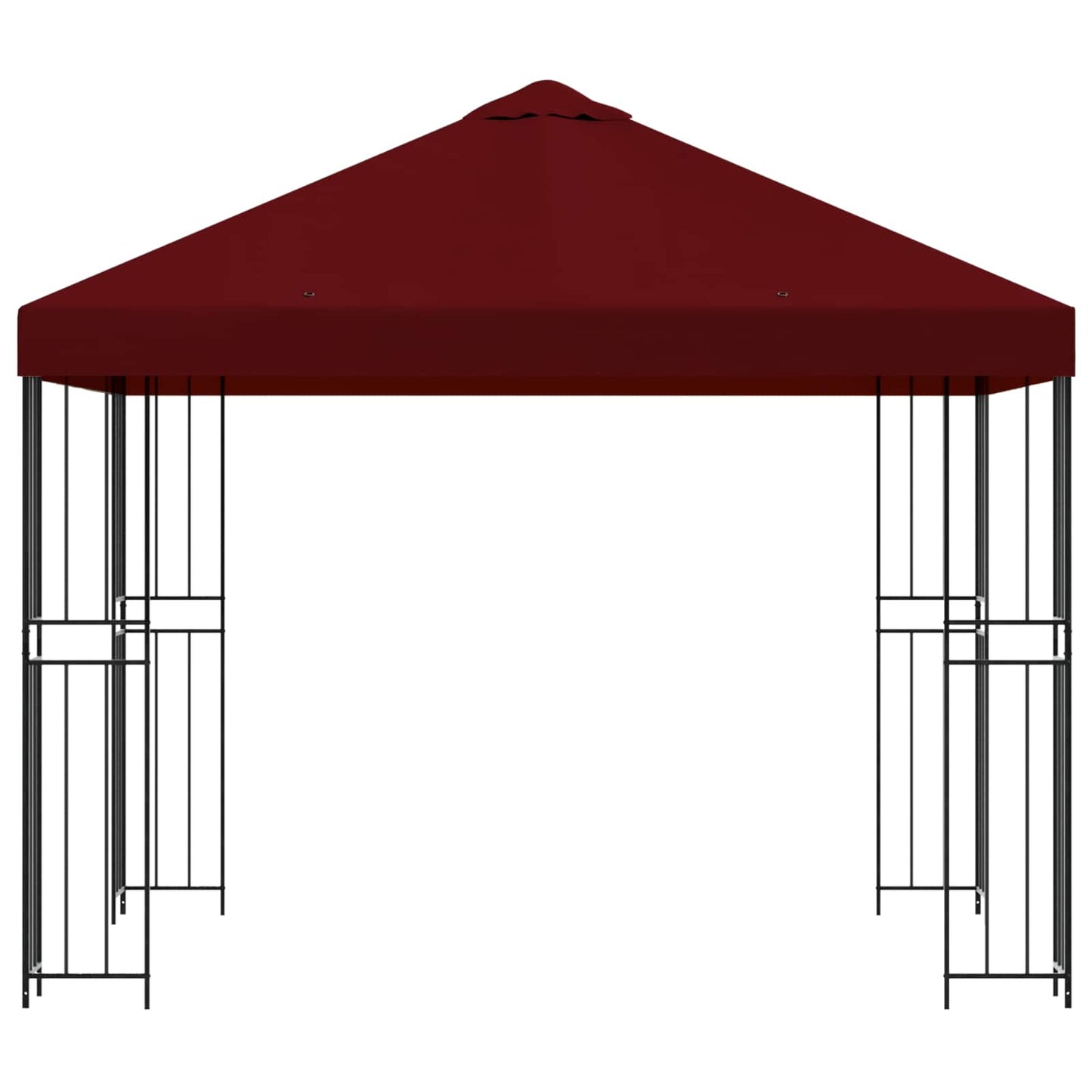 Gazebo 3 x 3 m Burgundy Polyester and Steel 190 gsm