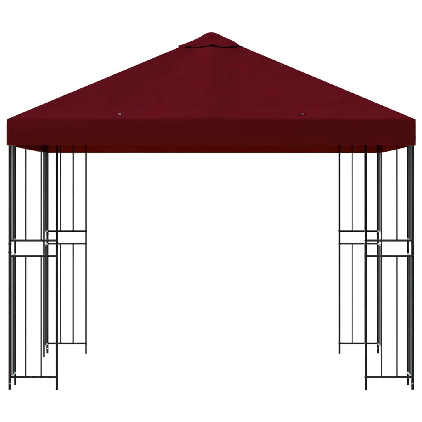Gazebo 3 x 3 m Burgundy Polyester and Steel 190 gsm