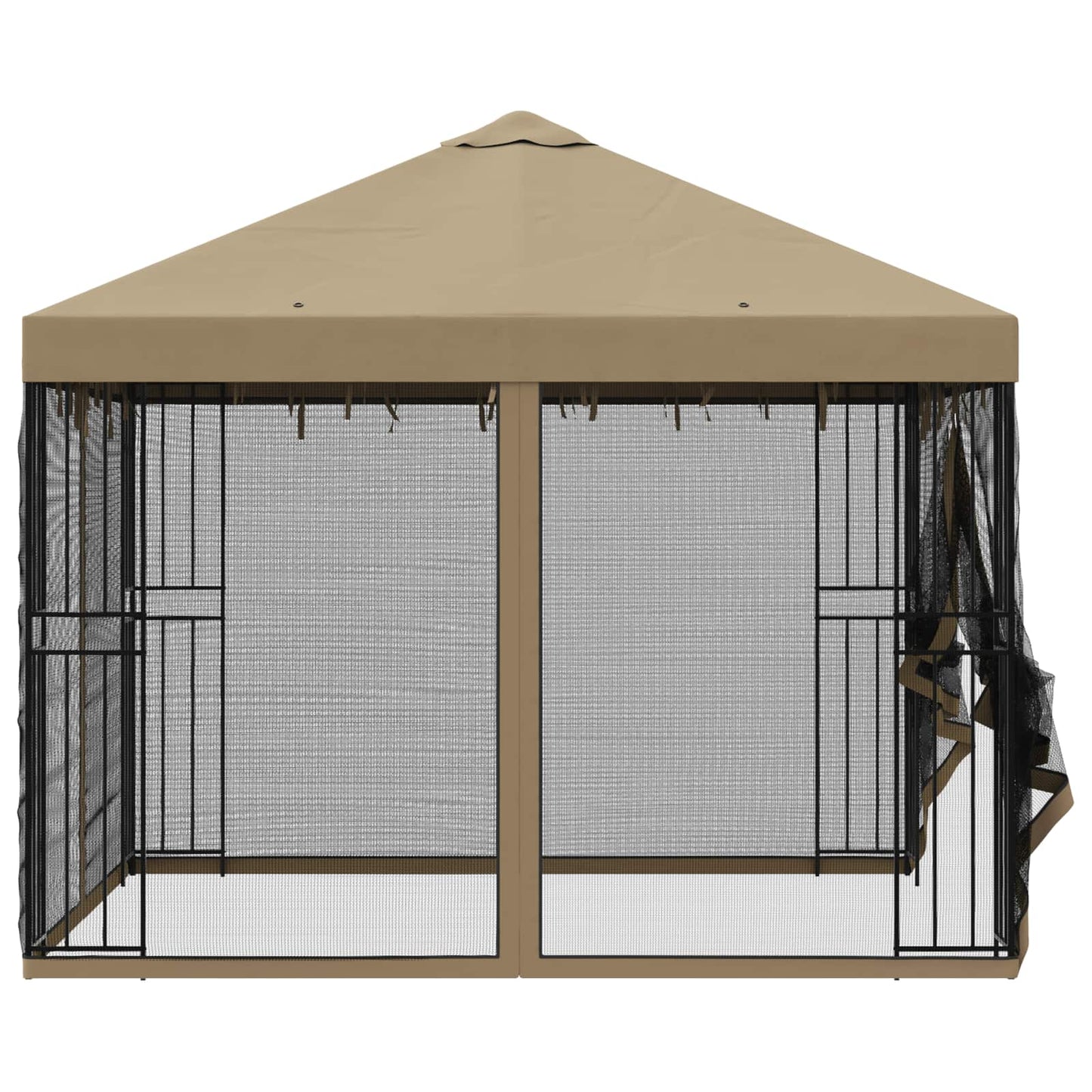 Garden Gazebo with Sidewalls 3 x 3 m Beige Polyester and Steel